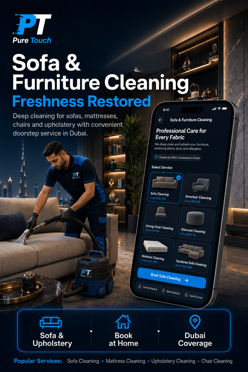 Pure Touch app screen - Pure Touch Android App